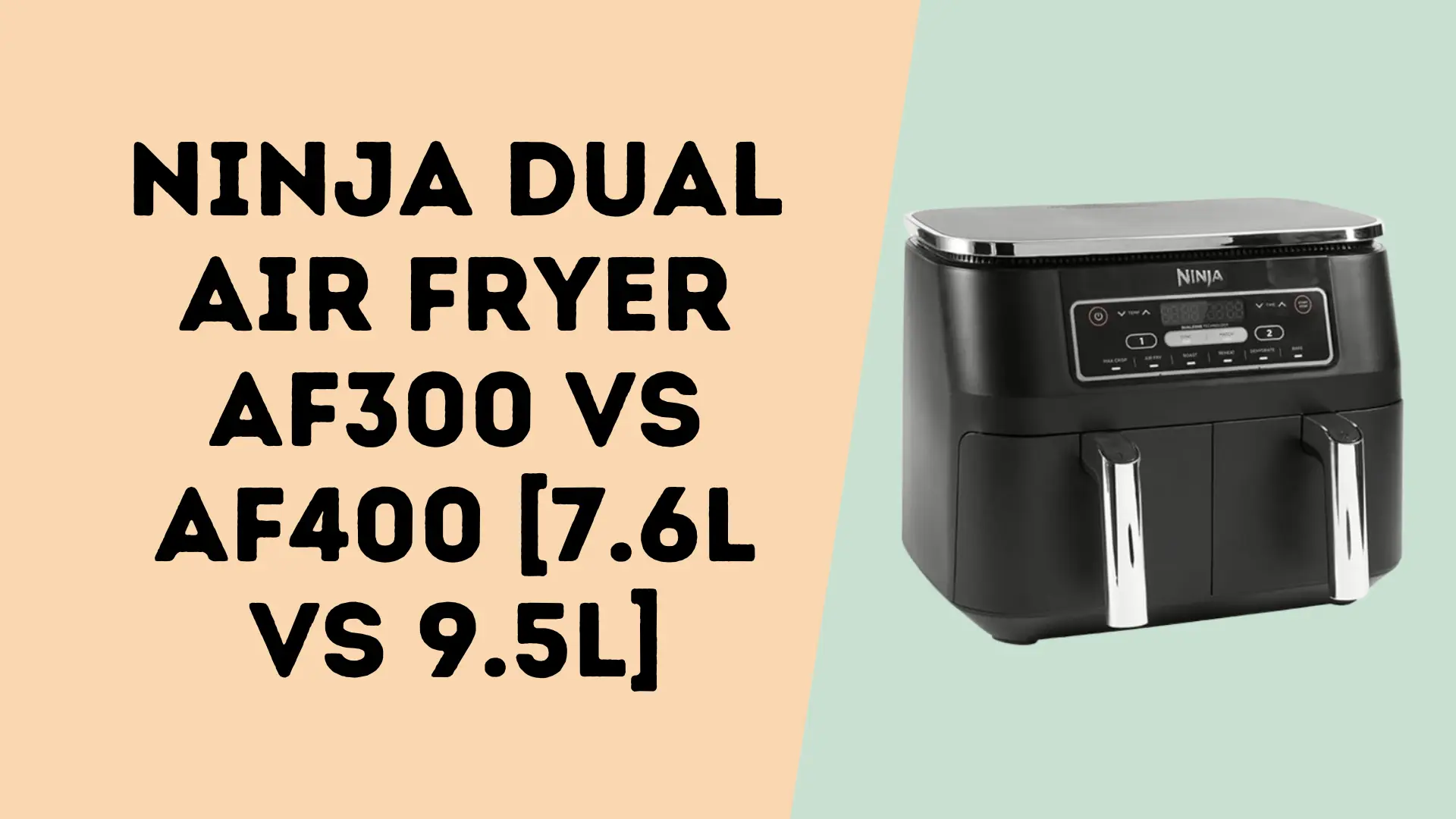 Ninja Dual Air Fryer AF300 Vs AF400 [7.6L Vs 9.5L]
